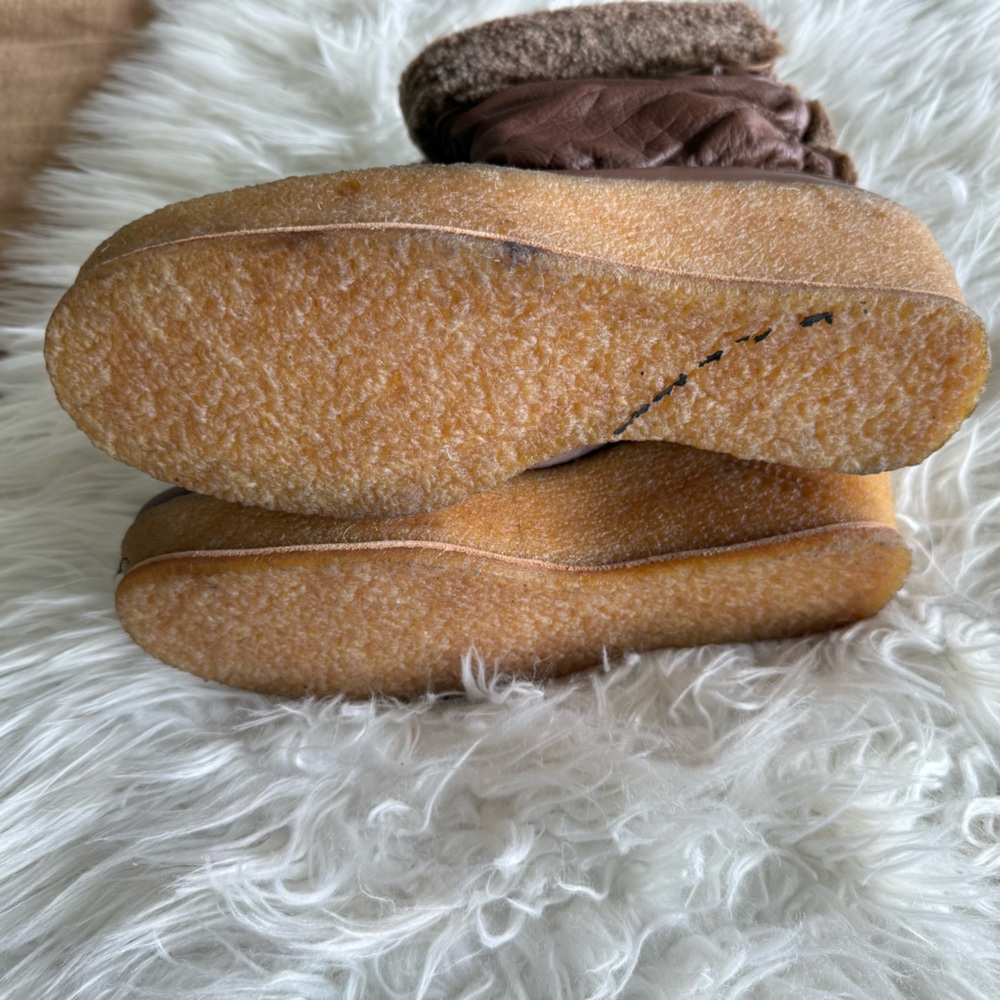 Vintage Stuart Weitzman Shearling Trim Wedge Boots - Picture 6 of 8